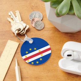 Kaapverdische vlag sleutelhanger