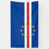 Kaapverdische vlag spandoek (Verticaal)