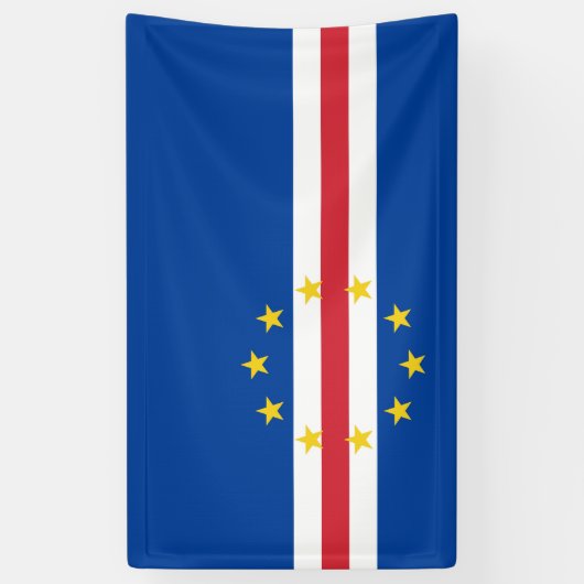Kaapverdische vlag spandoek (Verticaal)
