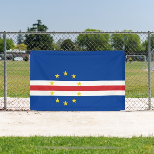 Kaapverdische vlag spandoek (Insitu)