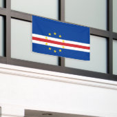 Kaapverdische vlag spandoek (Buitenkant Gebouw)