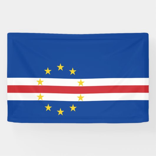 Kaapverdische vlag spandoek (Horizontaal)