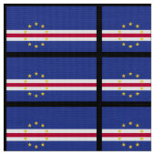 Kaapverdische vlag stof (Close Up)