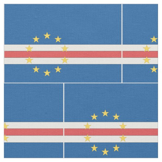 Kaapverdische vlag stof (Close Up)