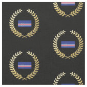 Kaapverdische vlag stof (Close Up)