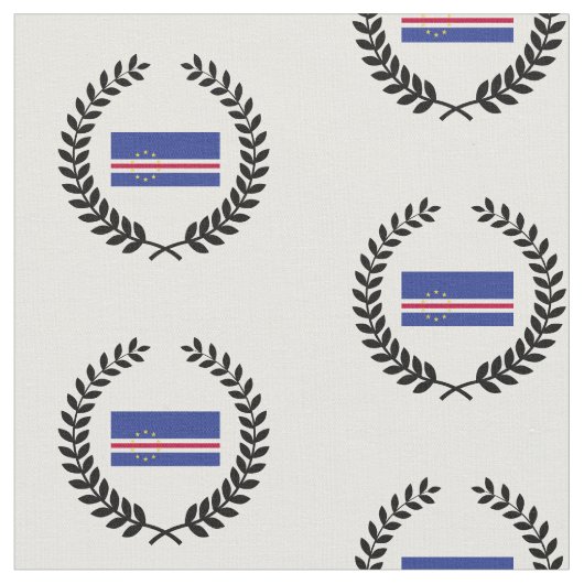 Kaapverdische vlag stof (Close Up)