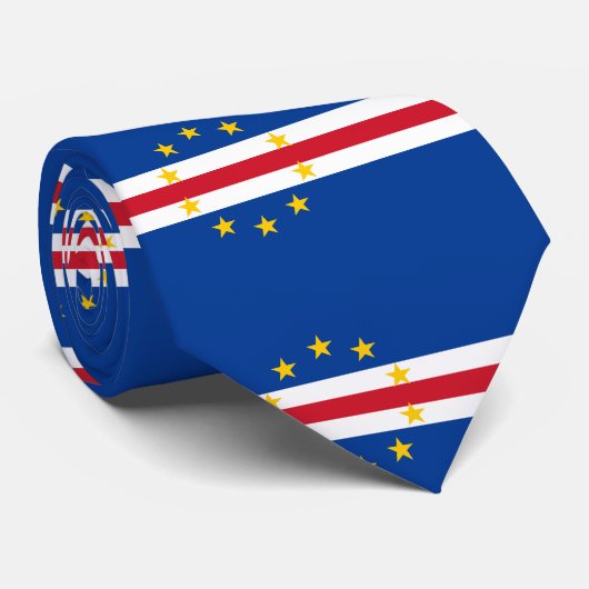 Kaapverdische vlag stropdas (Opgerold)