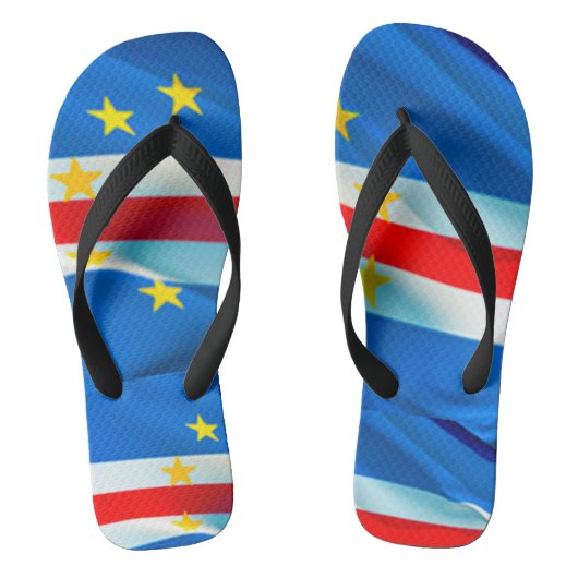 Kaapverdische vlag teenslippers (Voetbed)
