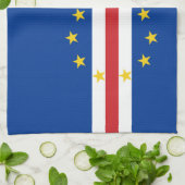 Kaapverdische vlag theedoek (Gevouwen)