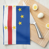 Kaapverdische vlag theedoek (Quarter Fold)