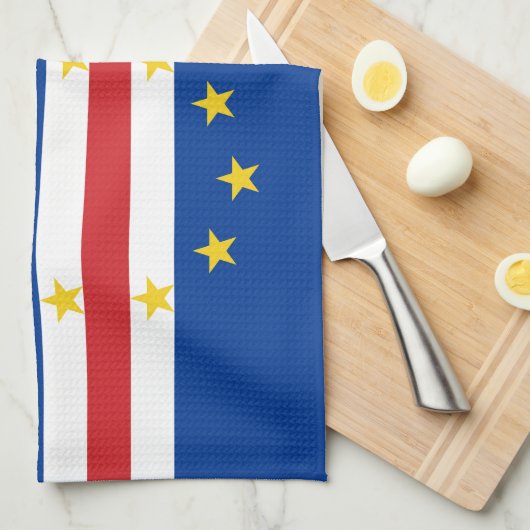 Kaapverdische vlag theedoek (Quarter Fold)