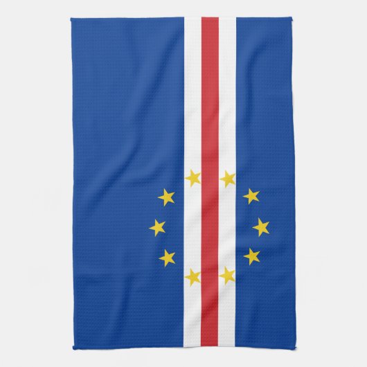 Kaapverdische vlag theedoek (Verticaal)