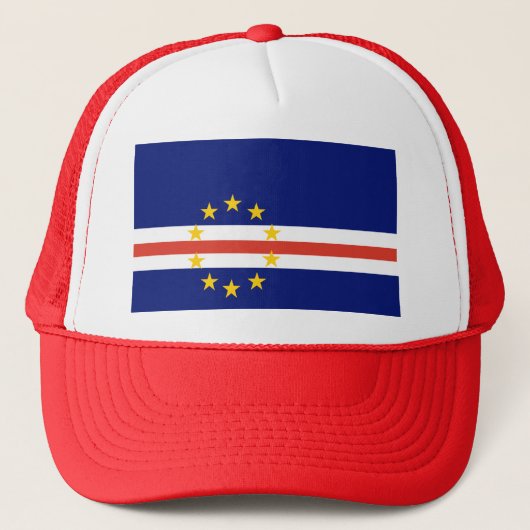 Kaapverdische vlag trucker pet (Voorkant)