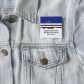 Kaapverdische vlag vierkante button 5,1 cm (In situ)