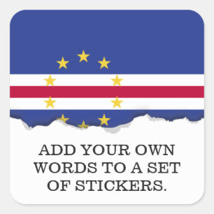 Kaapverdische vlag vierkante sticker