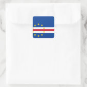 Kaapverdische vlag vierkante sticker (Tas)