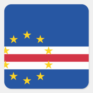 Kaapverdische vlag vierkante sticker