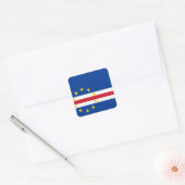 Kaapverdische vlag vierkante sticker (Envelop)