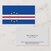 Kaapverdische vlag visitekaartje (Voorkant / Achterkant)