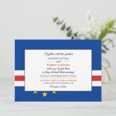 Kaapverdische vlag, vlag van Kaapverdië bruiloft Kaart (Staand voorkant)