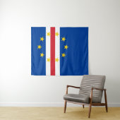 Kaapverdische vlag wandkleed (In Situ (horizontaal))