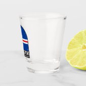 Kaapverdische vlaggenembleem noodlijdende  shot glas (Rechts)