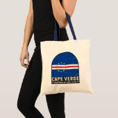 Kaapverdische vlaggenembleem noodlijdende  tote bag (Voorkant (product))
