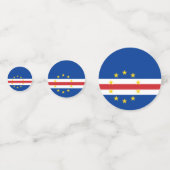 Kaapverdische vlaggentafel Confetti (Voorkanten)