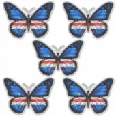 Kaapverdische Vlinder vlag Sticker (Voorkant)