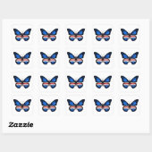 Kaapverdische Vlinder vlag Vierkante Sticker (Vel)