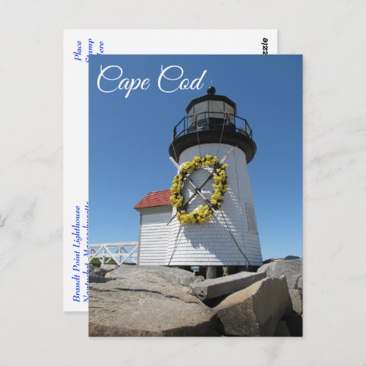 Kaapverdische vuurtoren, Nantucket, massaal Briefk Briefkaart (Voorkant / Achterkant)