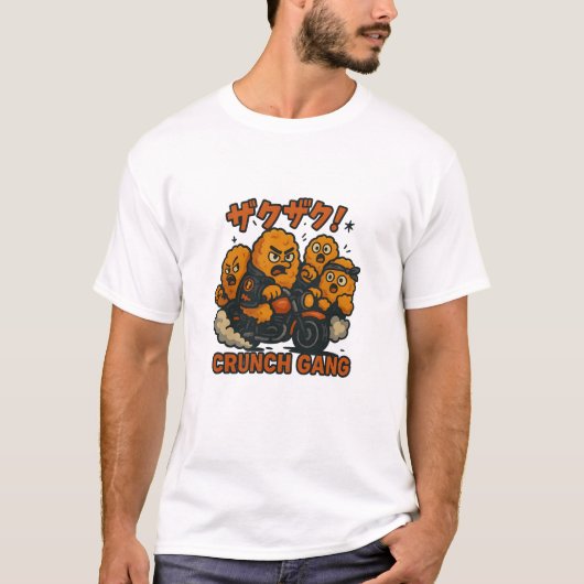 Kaarage Crunch Gang – Kawaii Street Snack T-shirt (Voorkant)