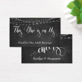 Kaarbord en witte lichte strengen, Drink Tickets Visitekaartjes (Bureau)