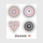 Kaardeparels, mandala, broche, decoratie, parels sticker (Vel)
