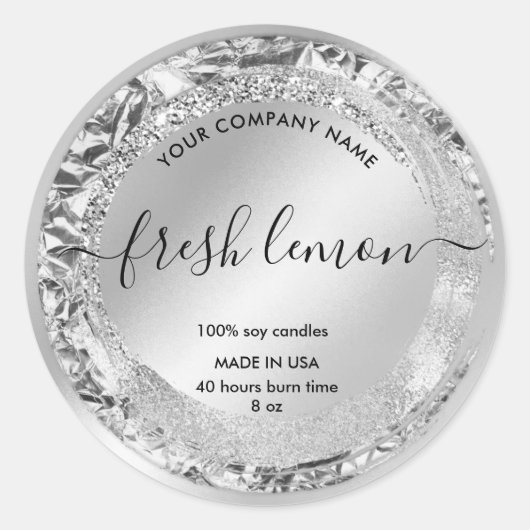 Kaaretiket Elegant Product Packaging Ronde Sticker (Voorkant)