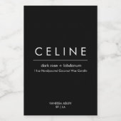 Kaaretiket minimalistisch elastisch elegant wit op voedselcontainer etiket (Enkel label)