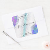 Kaaretiket modern minimaal iriserend optisch vierkante sticker (Envelop)