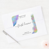 Kaaretiket modern minimaal iriserend optisch vierkante sticker (Envelop)