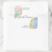 Kaaretiket modern minimaal iriserend optisch vierkante sticker (Tas)