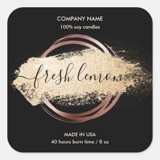 Kaaretiket moderne, minimale witte marmer vierkante sticker (Voorkant)