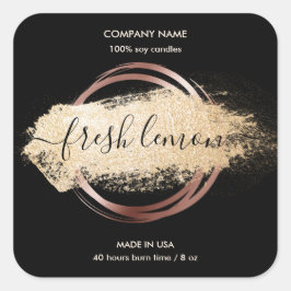 Kaaretiket moderne, minimale witte marmer vierkante sticker