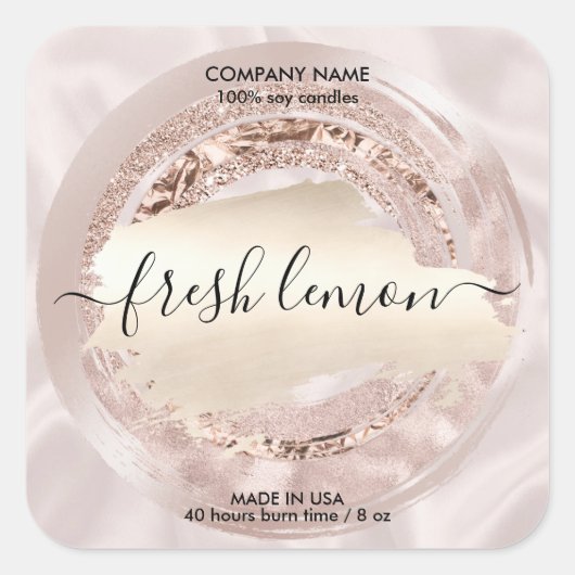 Kaaretiket moderne zwarte zijde vierkante sticker (Voorkant)