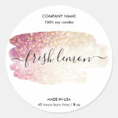 Kaaretiket product zwart-roze goudzijde etiket (Voorkant)