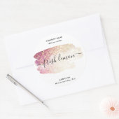 Kaaretiket product zwart-roze goudzijde etiket (Envelop)