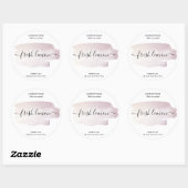 Kaaretiket product zwart-roze goudzijde etiket (Vel)