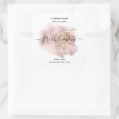 Kaaretiket product zwart-roze goudzijde etiket (Tas)