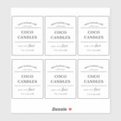 Kaaretiket Transparante vormgeving van vinyl Sticker (Vel)