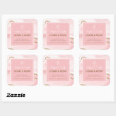 Kaaretiket Voeg je Logo en gouden glitter toe Vierkante Sticker (Vel)