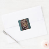 Kaarhouder met een afbeelding van Jezus Vierkante Sticker (Envelop)