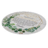 Kaarhouder Shabbat bedrukt op glas Cutting Bo Snijplank (Hoek)